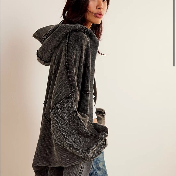Free People Gray Oversized Jacket - Picture 2 of 6